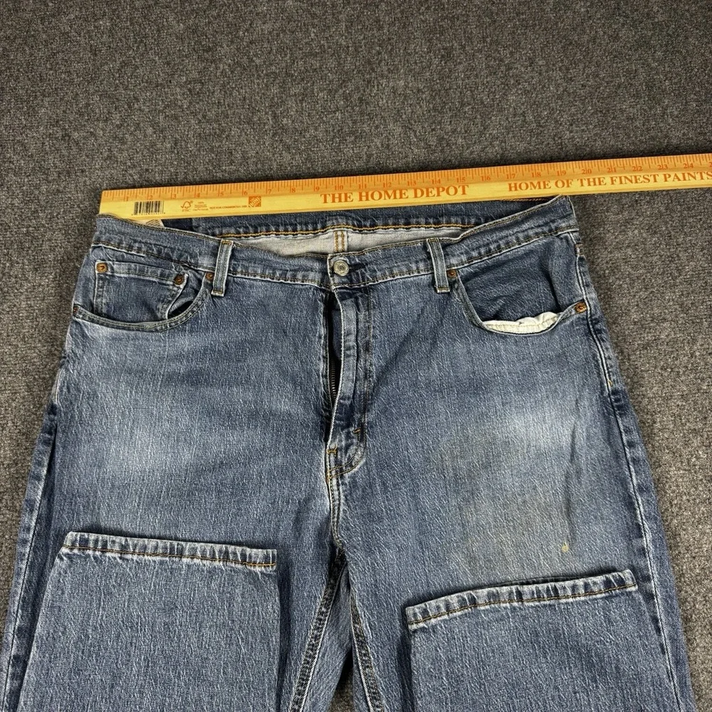Levis 541 Denim Blue Jeans Mens 40x30 Light Wash Athletic Taper Stretch‎ Pants